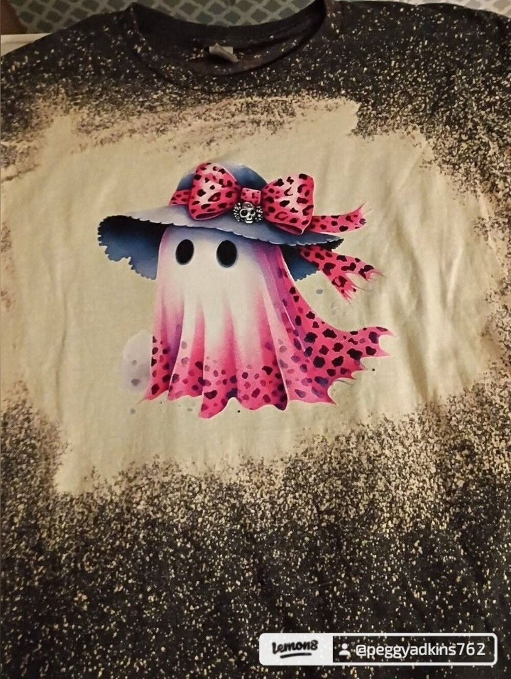 Women's Pink Leopard Ghost Costume Tee - Picture 1 of 1